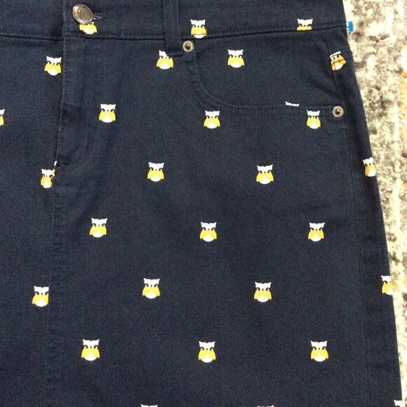 G.H.BASS & CO SKIRT WITH OWLS! EUC! SIZE 12 - Picture 2 of 7